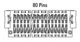 Dimensions Zero8 plug straight 80 pins