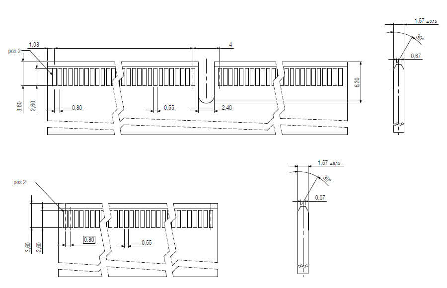 Technical drawings EC8 chamfering