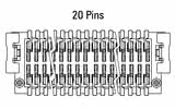 Abmessung Zero8 Plug gerade 20-polig