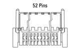 Dimensions of the zero8 Angled 52-Pin Plug
