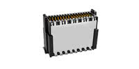 Das Bild zeigt einen elektronischen Steckverbinder oder Anschlussblock, der zur Verbindung von elektrischen Komponenten verwendet wird.